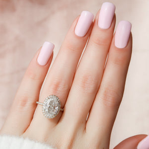 The Lenny Set With A 2 Carat Oval Lab Diamond