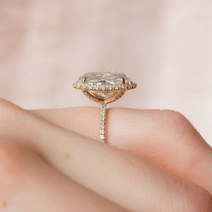 The Lenny Set With A 2 Carat Oval Lab Diamond