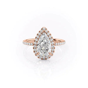 The Lenny Set With A 4.5 Carat Pear Moissanite