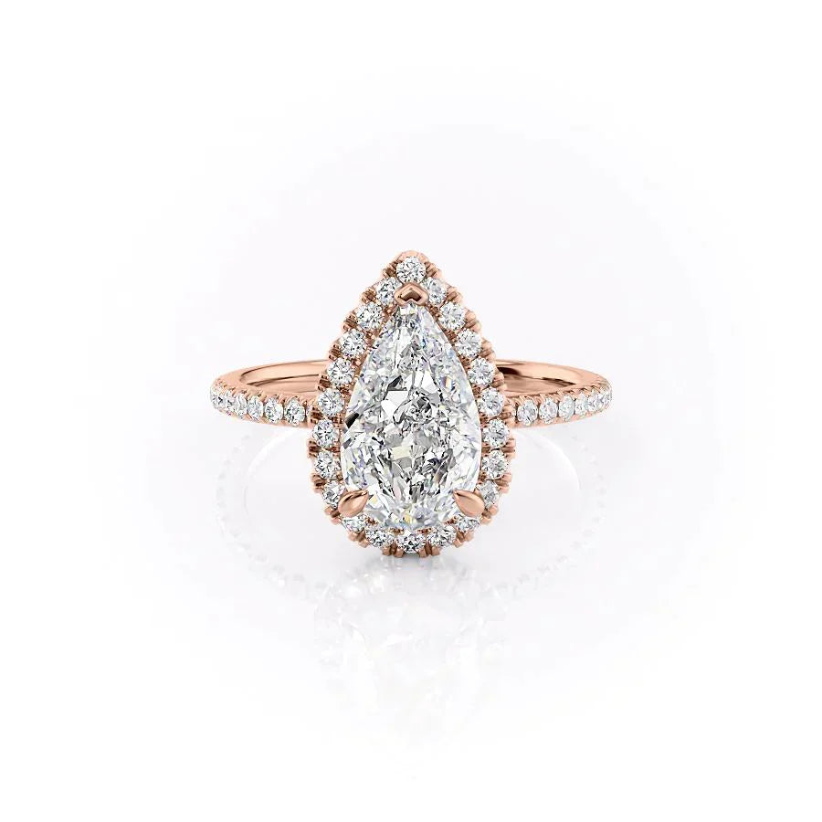 The Lenny Set With A 1 Carat Pear Moissanite