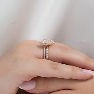 The Lenny Set With A 2 Carat Pear Lab Diamond