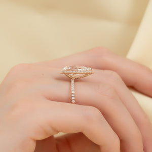 The Lenny Set With A 2 Carat Pear Lab Diamond
