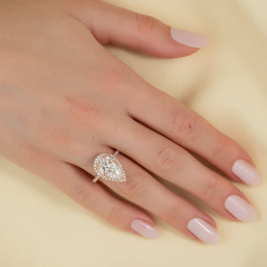 The Lenny Set With A 2 Carat Pear Lab Diamond