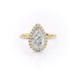 The Lenny Set With A 1.5 Carat Pear Lab Diamond