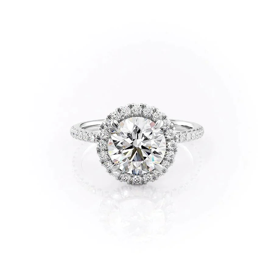 The Lenny Set With A 3 Carat Round Lab Diamond