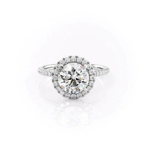 The Lenny Set With A 3 Carat Round Lab Diamond