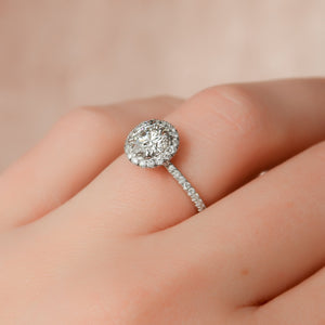 The Lenny Set With A 2 Carat Round Lab Diamond