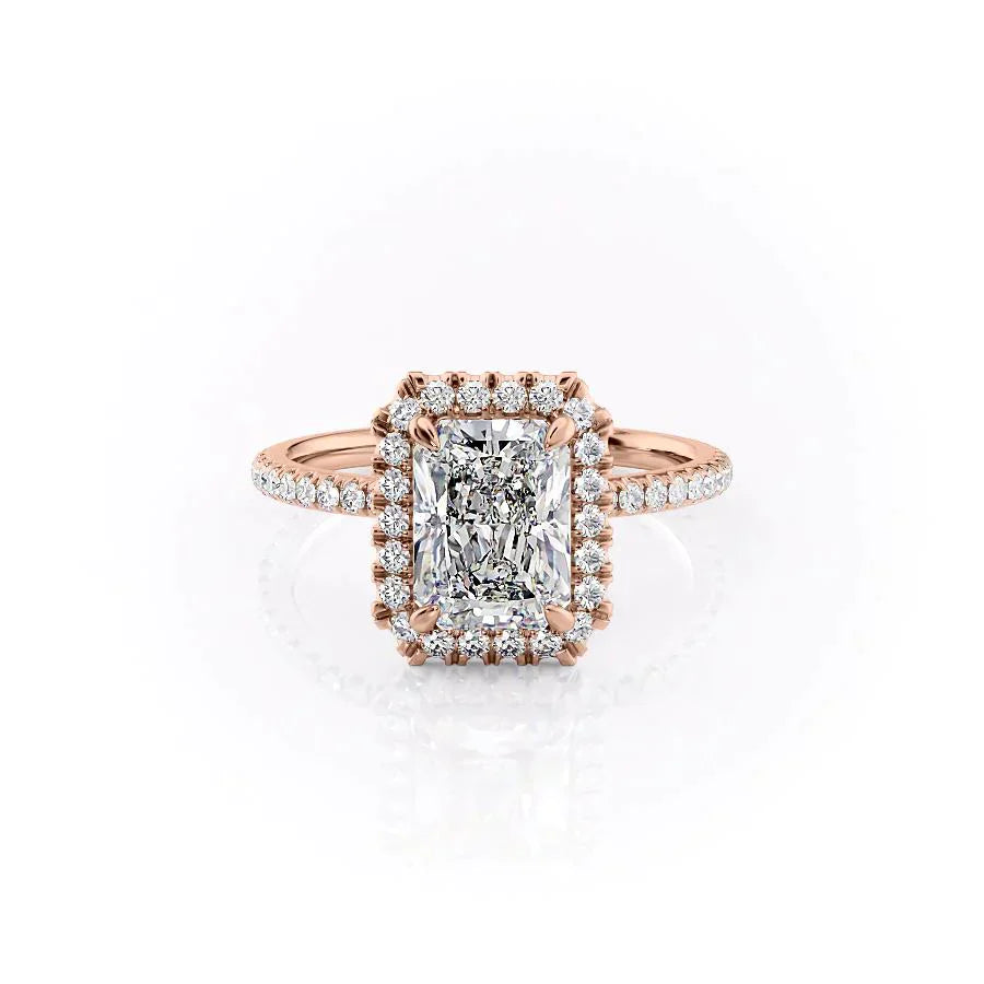The Lenny Set With A 1 Carat Radiant Lab Diamond