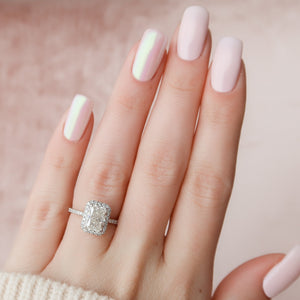 The Lenny Set With A 3 Carat Radiant Lab Diamond