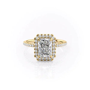 The Lenny Set With A 1.5 Carat Radiant Lab Diamond