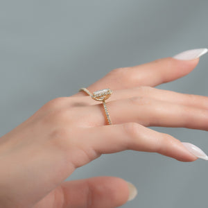 The Lenny Set With A 2 Carat Radiant Lab Diamond
