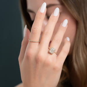 The Lenny Set With A 2 Carat Radiant Lab Diamond