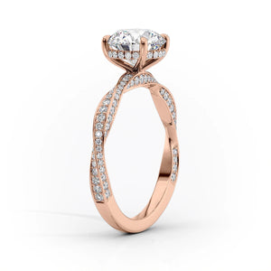 The Caroline Set With A 5 Carat Pear Moissanite