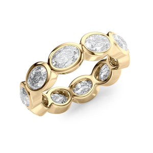 4ct East West Oval Bezel Eternity