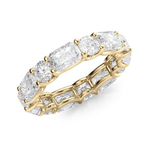 5.7ct Alternating Radiant and Round U Prong Eternity