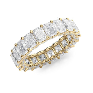6.3ct Radiant U Pave Prong Eternity