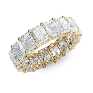 8.3ct Radiant U Pave Prong Eternity