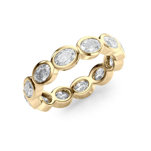 2.4ct East West Oval Bezel Eternity