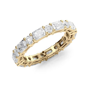 2.8ct Alternating Radiant and Round Basket Eternity