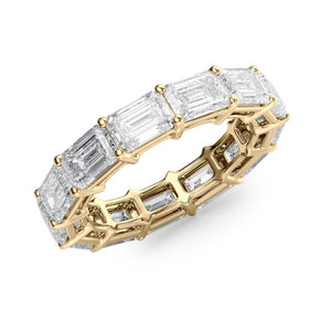 6ct East West Emerald Eternity