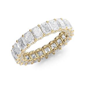 4.3ct Radiant U Pave Prong Eternity