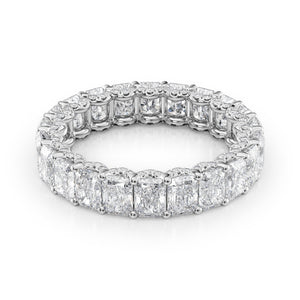 4.3ct Radiant U Pave Prong Eternity