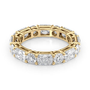 4.6ct Alternating Radiant and Round Basket Eternity