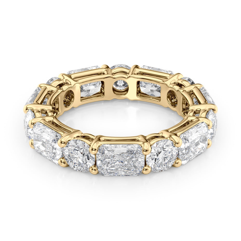 5.7ct Alternating Radiant and Round Basket Eternity