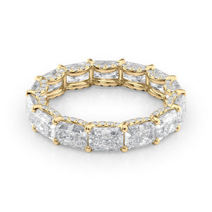 4.3ct East West Radiant U Pave Prong Eternity
