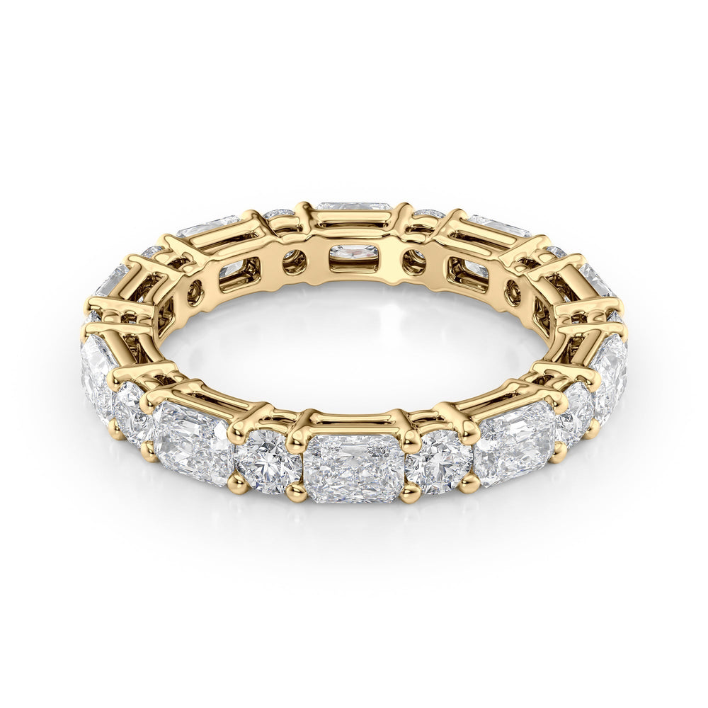 2.8ct Alternating Radiant and Round Basket Eternity