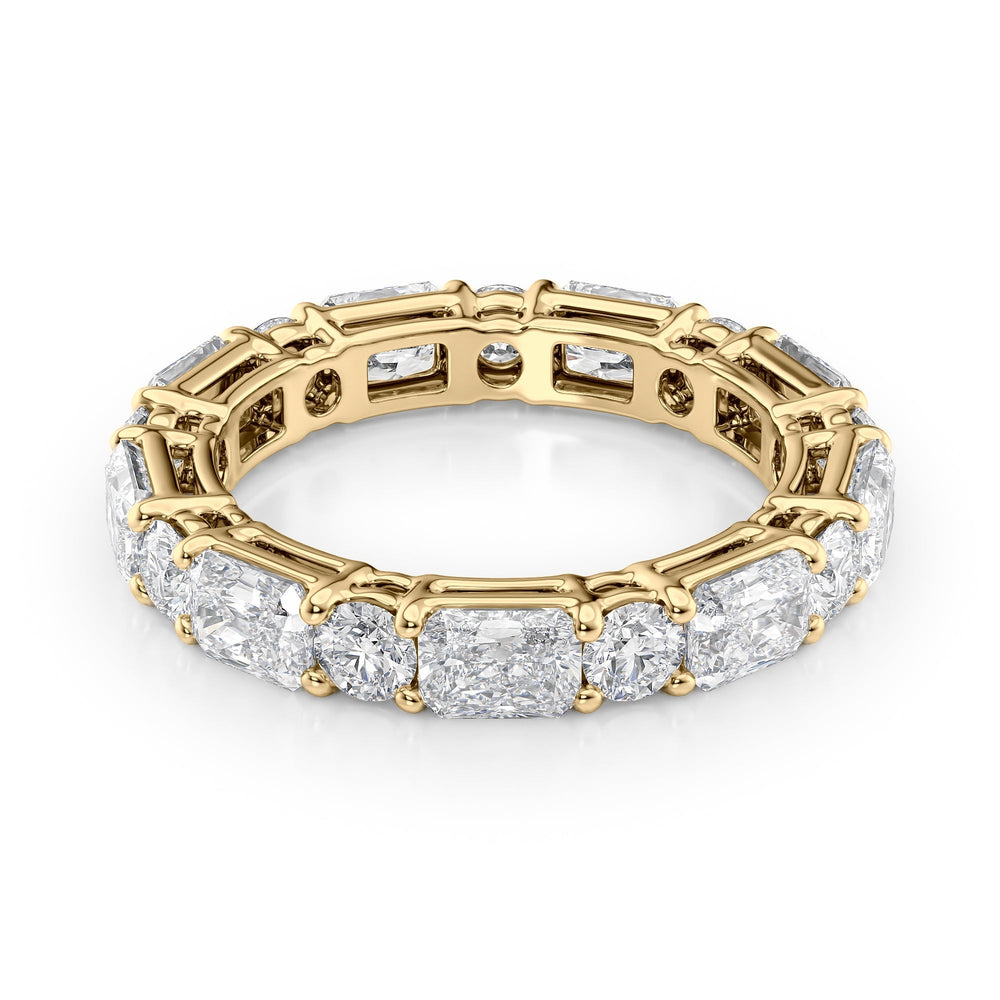 3.7ct Alternating Radiant and Round Basket Eternity