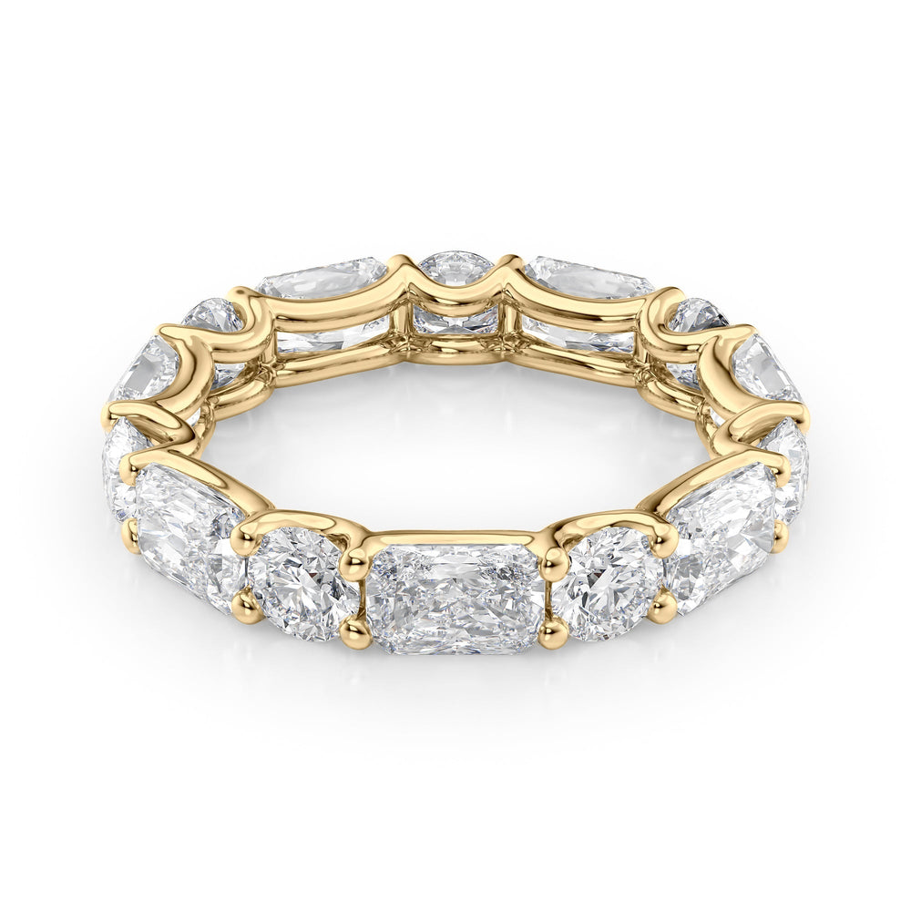 4.6ct Alternating Radiant and Round U Prong Eternity