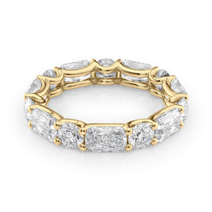 4.6ct Alternating Radiant and Round U Prong Eternity