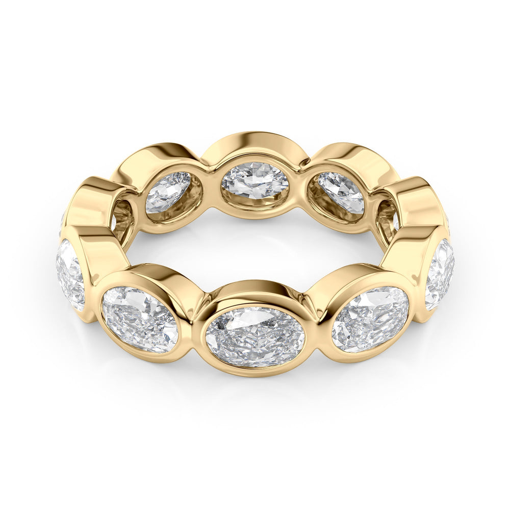 4ct East West Oval Bezel Eternity