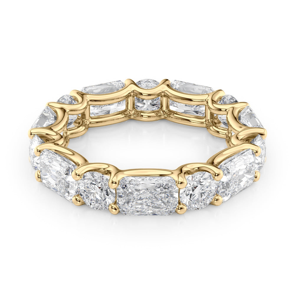 5.7ct Alternating Radiant and Round U Prong Eternity