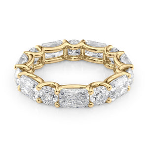 5.7ct Alternating Radiant and Round U Prong Eternity