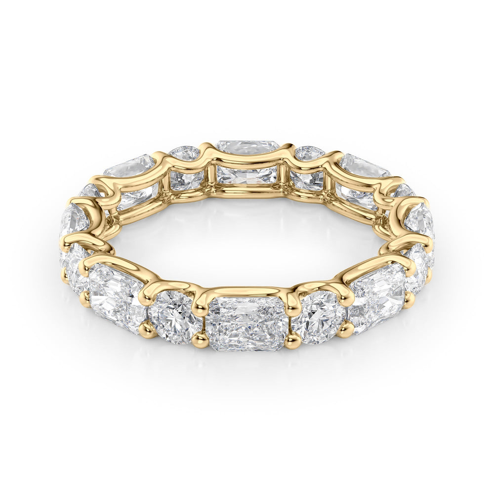 3.7ct Alternating Radiant and Round U Prong Eternity