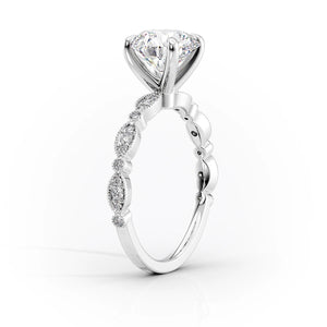 The Jasmine Set With A 1 Carat Oval Lab Diamond