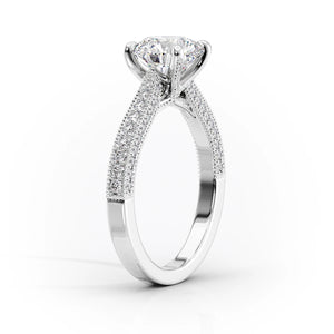 The Catherine Set With A 1 Carat Princess Lab Diamond