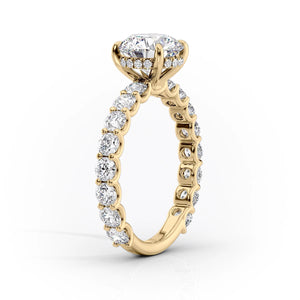 The Adelle Set With A 2 Carat Princess Lab Diamond