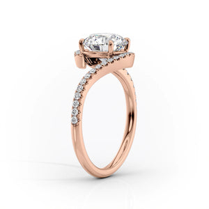 The Pave Skyler Set With A 1 Carat Elongated Cushion Lab Diamond