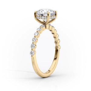 The Khloe Set With A 4 Carat Pear Moissanite
