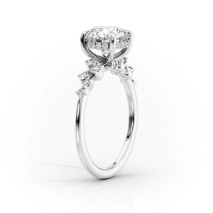 The Mia Set With A 2.5 Carat Pear Lab Diamond