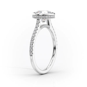 The Pave Charlotte Set With A 1.5 Carat Cushion Lab Diamond