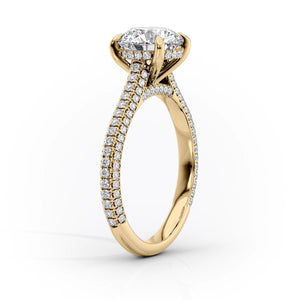 The Rachel Set With A 1 Carat Emerald Lab Diamond