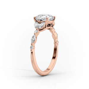 The Chelsea Set With A 2.5 Carat Princess Moissanite