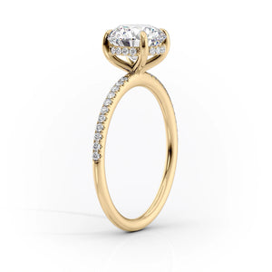 The Pave Kamellie Set With A 1 Carat Round Lab Diamond