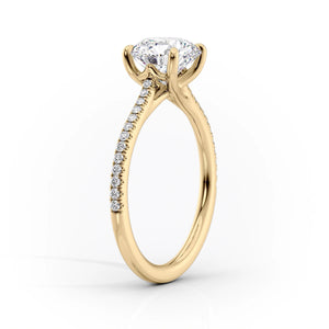 The Pave Lexie Set With A 3.5 Carat Round Moissanite
