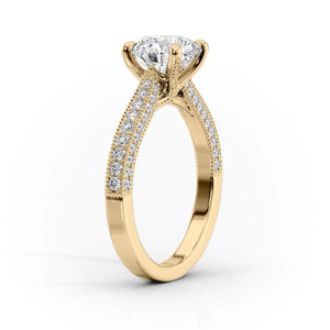 The Catherine Set With A 1.5 Carat Elongated Cushion Lab Diamond