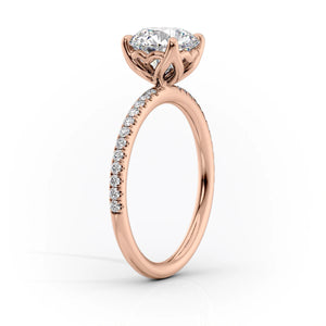 The Pave Alison Set With A 2.5 Carat Marquise Moissanite
